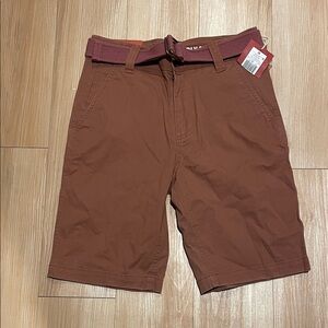 Women's Dusty Rose Bermuda Shorts with Belt